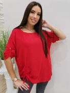 Fashion Nicole Shop Veszprém - LOUISE-BLUZ-PIROS-ONE-SIZE - Női ruházat