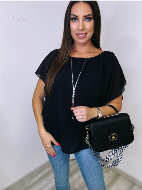 Fashion Nicole Shop Veszprém - ARTIANA-BLUZ-FEKETE - Női ruházat