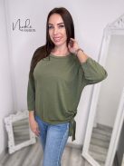 ARIELL LONG SLEEVE TOP - KHAKI ( UNI )