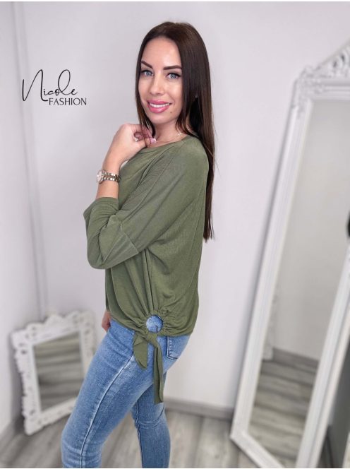 ARIELL LONG SLEEVE TOP - KHAKI ( UNI )