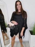 Fashion Nicole Shop Veszprém - LOLITA-LUREX-SZALAS-FELSO-FEKETE-ONE-SIZE - Női ruházat