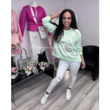 LINA PULÓVER - ZÖLD - Fashion Nicole Shop női divat webáruház