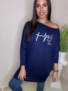 FLORA TUNIC - DARK BLUE (ONE SIZE)