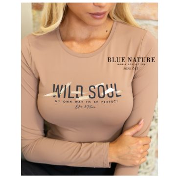 BLUE NATURE FELSŐ - FAHÉJSZÍN  - Fashion Nicole Shop női divat webáruház