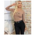 BLUE NATURE FELSŐ - FAHÉJSZÍN  - Fashion Nicole Shop női divat webáruház