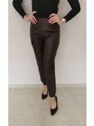 LINED LEATHER EFFECT TROUSERS