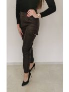 LINED LEATHER EFFECT TROUSERS