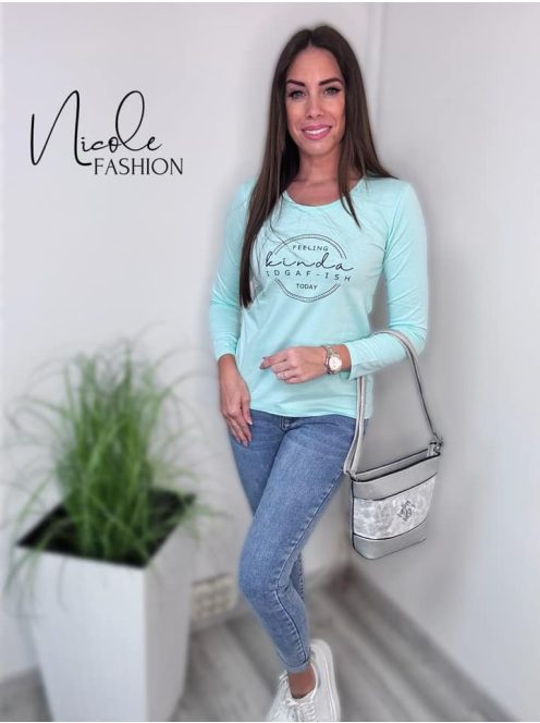 KIM LONG SLEEVE TOP - MINT GREEN