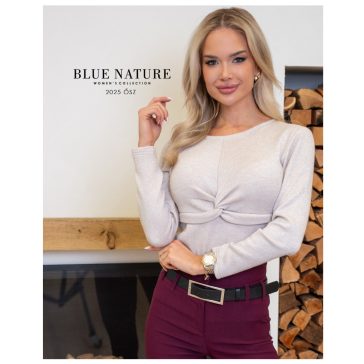 BLUE NATURE PULÓVER - BÉZS - Fashion Nicole Shop női divat webáruház