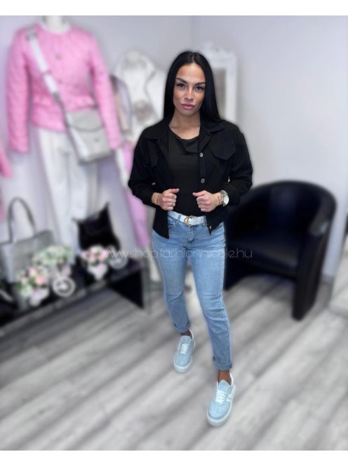 BELLA FARMERKABÁT - FEKETE ( UNI ) - Fashion Nicole Shop női divat webáruház