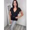 ÁTLAPOLT FELSŐ - FEKETE (  M ) - Fashion Nicole Shop női divat webáruház