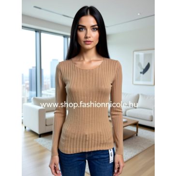 JASMINE PULÓVER - BARNA - Fashion Nicole Shop női divat webáruház