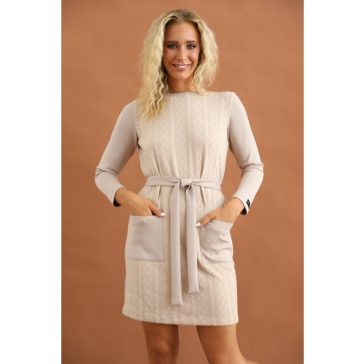 TULIA ZSEBES RUHA - BÉZS  - Fashion Nicole Shop női divat webáruház