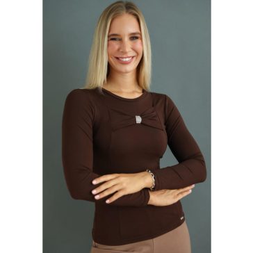ILANA FELSŐ - CSOKIBARNA  - Fashion Nicole Shop női divat webáruház