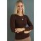 ILANA FELSŐ - CSOKIBARNA  - Fashion Nicole Shop női divat webáruház