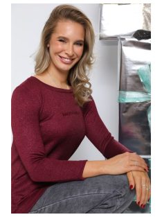  DELENI PULÓVER - BURGUNDI LUREX SZÁLAS ( UNI ) - Fashion Nicole Shop női divat webáruház