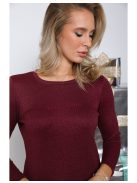  DELENI PULÓVER - BURGUNDI LUREX SZÁLAS ( UNI ) - Fashion Nicole Shop női divat webáruház