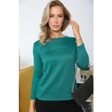 DELENI PULÓVER - ZÖLD LUREX SZÁLAS ( UNI ) - Fashion Nicole Shop női divat webáruház