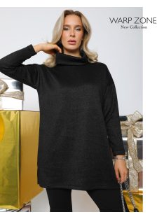 WARP ZONE LUREX TUNIKA - FEKETE ( UNI )