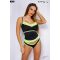 CSIPKÉS TOP - FEKETE / UV ZÖLD ( S )  - Fashion Nicole Shop női divat webáruház