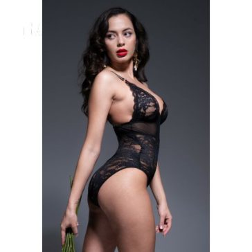POPPY LARA CSIPKE BODY -  FEKETE - Fashion Nicole Shop női divat webáruház