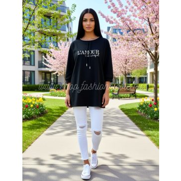 L'AMOUR TUNIKA - FEKETE ( UNI )  - Fashion Nicole Shop női divat webáruház