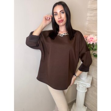 NADIN TUNIKA - CSOKIBARNA ( UNI ) - Fashion Nicole Shop női divat webáruház