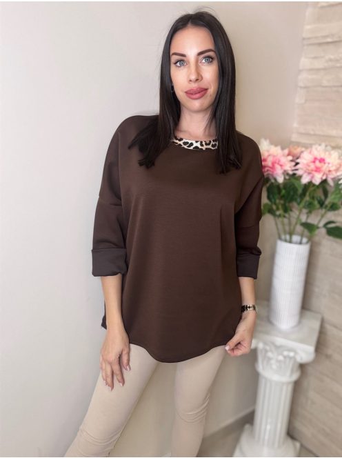 NADIN TUNIKA - CSOKIBARNA ( UNI ) - Fashion Nicole Shop női divat webáruház