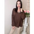 NADETT TUNIKA - CSOKIBARNA ( UNI ) - Fashion Nicole Shop női divat webáruház