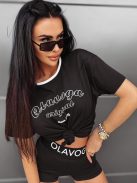 ABYS OLA VOGA T-SHIRT - BLACK/ECRÜ