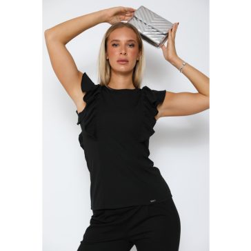 BASIC ALKALMI FODROS FELSŐ - FEKETE ( UNI ) - Fashion Nicole Shop női divat webáruház