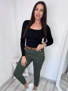 SARA FARMERNADRÁG ÖVVEL  - ZÖLD 