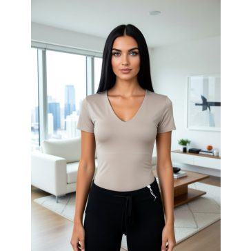 BASE TOP BODY - BÉZS  - Fashion Nicole Shop női divat webáruház