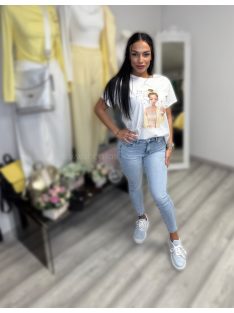 NAIMA PÓLÓ - FEHÉR - SÁRGA ( UNI ) - Fashion Nicole Shop női divat webáruház