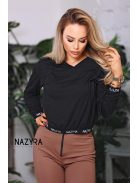  NAZYRA COLET  HOSSZÚ UJJÚ FELSŐ - FEKETE NAZYRA COLET  LONG SLEEVE TOP - BLACK