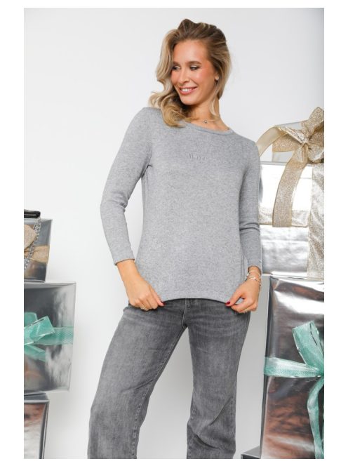 DELENI PULÓVER - SZÜRKE LUREX SZÁLAS ( UNI )