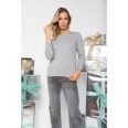 DELENI PULÓVER - SZÜRKE LUREX SZÁLAS ( UNI ) - Fashion Nicole Shop női divat webáruház