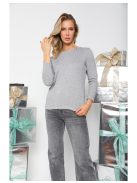 DELENI PULÓVER - SZÜRKE LUREX SZÁLAS ( UNI )
