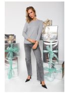 DELENI PULÓVER - SZÜRKE LUREX SZÁLAS ( UNI )