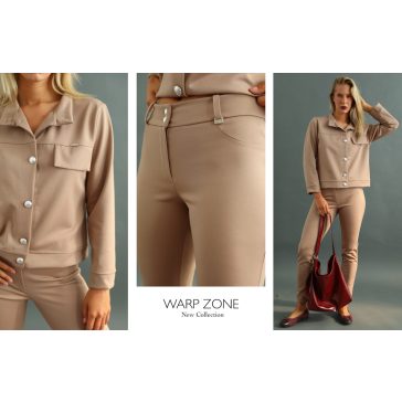 WARP ZONE PUNTÓ NADRÁG - BÉZS  - Fashion Nicole Shop női divat webáruház