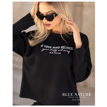 BLUE NATURE HANNA PULÓVER - FEKETE  - Fashion Nicole Shop női divat webáruház