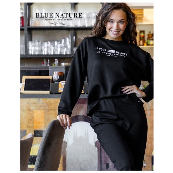 BLUE NATURE HANNA PULÓVER - FEKETE  - Fashion Nicole Shop női divat webáruház