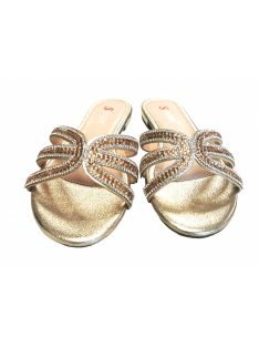 Fashion Nicole Shop Veszprém - MADDIE-PAPUCS-ARANY-SZIN - Női ruházat