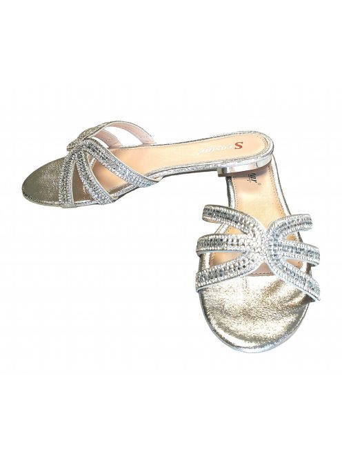 MADDIE SLIPPERS - SILVER COLOR