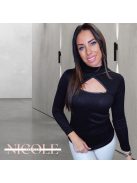 Fashion Nicole Shop Veszprém - HALLIE-KOTOTT-FELSO-FEKETE - Női ruházat