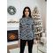 MINTÁS GARBÓ - FEKETE / FEHÉR ( UNI )  - Fashion Nicole Shop női divat webáruház