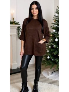 KLEA TUNIKA - KÁVÉBARNA  - Fashion Nicole Shop női divat webáruház