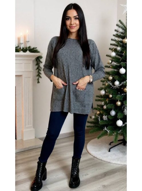 ROZITA KÖTÖTT TUNIKA - SZÜRKE