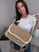 ELISA LEATHER BAG - BEIGE