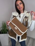 ELISA LEATHER BAG - BROWN